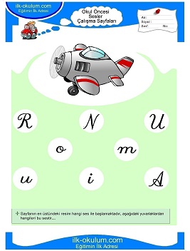 Çocuklar İçin U Sesi Çalışma Sayfaları 